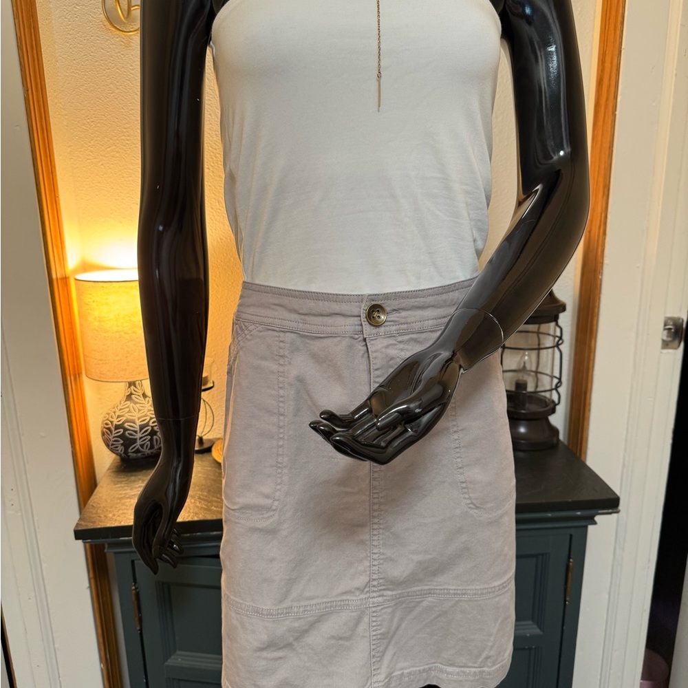 Light Gray Skirt with Pockets